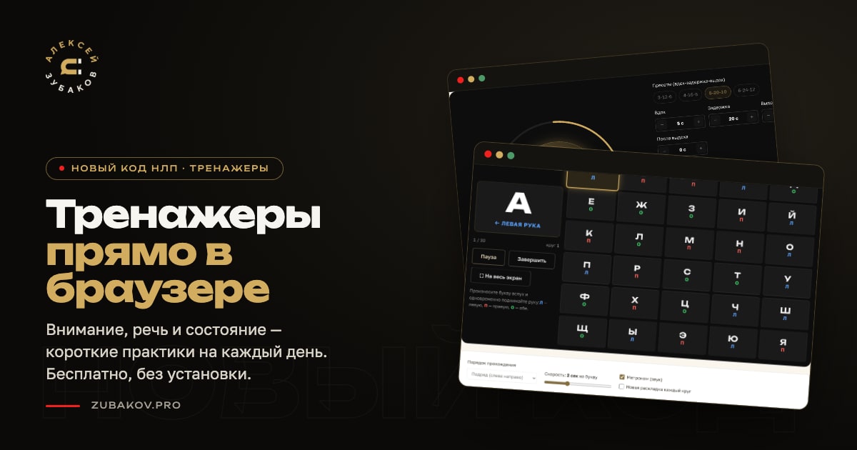 Тренажеры и тесты НЛП